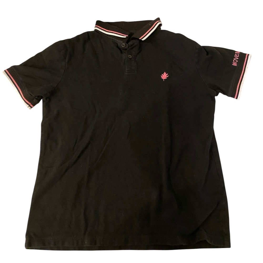 Movements Band Merch Black Polo Shirt with Pink Accents